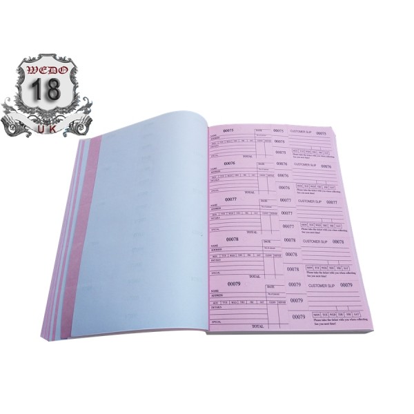 Ticket Book-Square Counter Book  light pink  5+ 